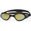 Image de Lunettes de natation Zoggs Tiger LSR+ noires avec verres miroir jaunes