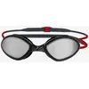 Image de Lunettes de natation Zoggs Tiger Titanium gris rouge avec verres à effet miroir gris - M