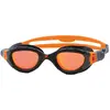 Image de Lunettes de natation Zoggs Predator Flex Titanium orange noir avec verres à effet miroir orange - S