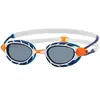 Image de Lunettes de natation Zoggs Predator blanc orange bleu avec verres polarisés bleu - S