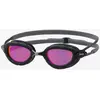 Image de Lunettes de natation Zoggs Predator Titanium noir gris avec verres à effet miroir rose - M