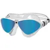 Image de Lunettes de natation Zoggs Horizon Flex Mask Titanium blanc avec verres à effet miroir bleu