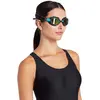 Image de Lunettes de natation Zoggs Predator Titanium Reactor noir bleu avec verres à effet miroir vert - S