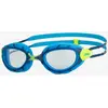 Image de Lunettes de natation Zoggs Predator bleu jaune avec verres transparents junior