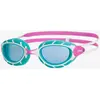 Image de Lunettes de natation Zoggs Predator bleu rose avec verres transparents bleu junior