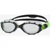 Image de Lunettes de natation Zoggs Predator Flex noir vert avec verres transparents