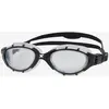 Image de Lunettes de natation Zoggs Predator Flex noir blanc avec verres transparents