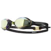 Image de Lunettes de natation TYR Stealth X Performance noir pur avec verres jaunes miroir.