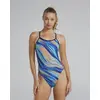 Image de Maillot de bain TYR Durafast Elite Crosscut Tieback Riptidal bleu orange femme - 36