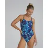 Image de Maillot de bain TYR Durafast Elite Cutoutfit Waveform bleu femme - 36