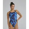 Image de Maillot de bain TYR Durafast Elite Diamondfit Waveform bleu noir femme - 38