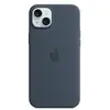 Image de Coque En Silicone Avec Magsafe Pour Iphone 15 Plus Bleu Orage