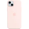 Image de Apple Coque en silicone avec MagSafe pour iPhone 15 Plus - Rose pâle
