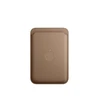 Image de Porte Cartes En Tissage Fin Pour Iphone Avec Magsafe Taupe
