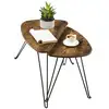 Image de Vasagle lot de 2 tables d'appoint, tables gigognes, tables basses, pour salon, salle à manger, chambre, style industriel, marron rustique et noir par songmics lnt012b01