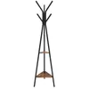 Image de CALICOSY - Porte-manteau sur Pieds avec 2 Étagères - H179 cm - Noir
