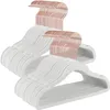 Image de Songmics cintres en velours pour enfants lot de 50 avec crochets rose gold antiglisseblanc CRF027W01