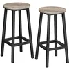 Image de Tabourets De Bar Industriels 65 Cm Grège-noir