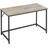 Image de VASAGLE Bureau Table 120 x 60 x 75 cm Assemblage Simple Métal Style Industriel Grège et Noir LWD039B02