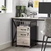 Image de Caisson de Bureau - VASAGLE - OFC077B02 - 2 tiroirs verrouillables - Compartiment ouvert - Gris