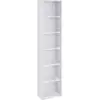 Image de Vasagle bibliothèque, étagère de rangement 6 niveaux, meuble, cube, pour salon, bureau, chambre, style scandinave, 40 x 24 x 178,5 cm, blanc