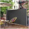 Image de Songmics store latéral 160 x 400 cm (h x l), pour balcon et terrasse, pare-soleil, brise-vue protection vie privée, gris anthracite gsa564g01