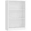 Image de Bibliothèque, étagère à 3 niveaux, meuble de rangement, avec étagères réglables en hauteur, pour salon, chambre, bureau, 60 x 24 x 93 cm, blanc