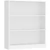 Image de Vasagle bibliothèque, étagère à 3 niveaux, meuble de rangement, avec étagères réglables en hauteur, pour salon, chambre, bureau, 80 x 24 x 93 cm, blanc