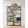 Image de Bibliothèque, 6 niveaux, 120 x 30 x 172,5 cm, style industriel,marron rustique
