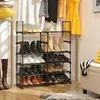 Image de Étagère à Chaussures - SONGMICS - 10 Niveaux - Noir - Meuble de Rangement Polyvalent