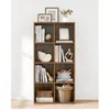 Image de Bibliothèque à 8 Compartiments pour Salon Bureau Chambre Marron Rustique LBC024T01