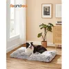 Image de FEANDREA Panier pour Chien Canapé Lit pour Animaux 110 x 73 cm Rembourrage Moelleux Lavable en Machine Gris Clair PGW203G01