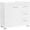 Image de Meuble sous Lavabo 3 Grands Tiroirs Placard sous Vasque 2 Compartiments Derrière la Porte 30 x 70 x 64 cm Blanc