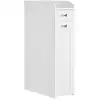 Image de Vasagle petite armoire de salle de bain avec tiroirs, 40 x 18 x 70 cm, blanc