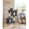 Image de Feandrea Arbre à Chat Tour de Jeux 101 cm XL Maison pour Chats Jusqu’à 20 kg Grande Plate-Forme 2 Niches Griffoir Gris Foncé