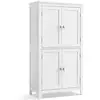 Image de Petit meuble de rangement 4 portes blanc - h110 cm