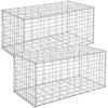 Image de Lot de 2 Gabions 100 x 50 x 50 cm métalliques Déco jardin Clôture Décorative Jardinière Parterre SONGMICS