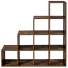 Image de Vasagle étagère escalier, meuble de rangement, 10 compartiments, bibliothèque, pour bureau, salon, chambre, marron rustique lbc10bx