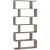 Image de Vasagle bibliothèque, étagère à 6 niveau, meuble de rangement, cloison séparateur, pour salon, chambre, bureau, style moderne, grège lbc061m01