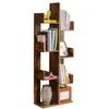 Image de Vasagle bibliothèque arbre, étagère à 8 compartiments, meuble de rangement, 50 x 25 x 140 cm, avec coins arrondis et rebords, marron rustique lbc66bxv1