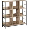 Image de Bibliothèque - VASAGLE - 3 Niveaux - 9 Cubes - Style Industriel - Marron Camel et Noir dEncre