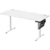 Image de Bureau électrique assis-debout, bureau réglable en hauteur, 70 x 160 x (72-120) cm, 4 hauteurs mémorisables, pochette de rangement, pour bureau, blanc nuage