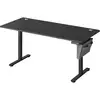 Image de Bureau électrique assis-debout, bureau réglable en hauteur, 70 x 160 x (72-120) cm, 4 hauteurs mémorisables, pochette de rangement, pour bureau, noir d'encre