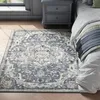 Image de Tapis de salon 120 x 170 cm Antidérapant Style Vintage Traditionnel Lavable en machine Gris Tourterelle