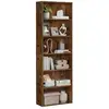 Image de Bibliothèque, étagère de rangement 6 niveaux, meuble, cube, pour salon, bureau, chambre, style industriel, 24 x 60 x 178,5 cm, marron rustique