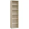 Image de VASAGLE Bibliothèque Étagère sur 6 Niveaux Meuble de Rangement Ouvert Étagère 24 x 40 x 1785 cm Beige Naturel