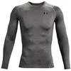 Image de Tee-shirt - Under Armour - Heatgear LS - Manches longues - Col arrondi - Gris foncé/noir