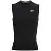Image de T-shirt Under Armour HeatGear Compression sans manches noir blanc - L