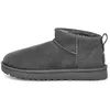 Image de Boots - UGG - CLASSIC ULTRA MINI - Femme - Cuir - Gris - Plat