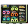 Image de Hot Wheels Monster Trucks - Coffret 10 Véhicules Phosphorescents - Petite voiture - Dès 3 ans HCB57